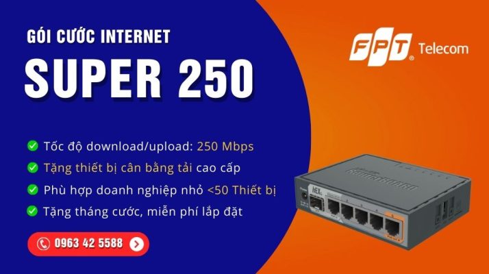 Gói cước chuyên cho doanh nghiệp quán game phòng net Super 250