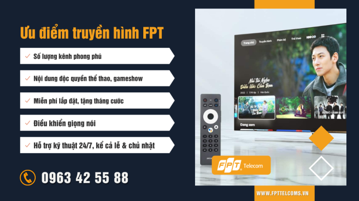 Ưu điểm khi lắp đặt truyền hình FPT Telecom