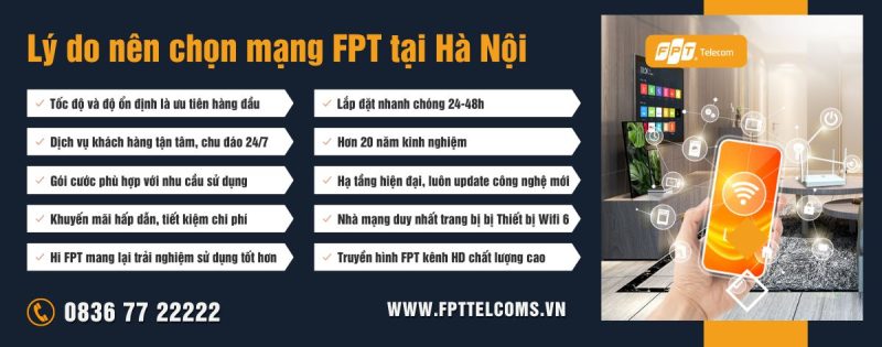 Lý do chọn mạng FPT Tại hà Nội