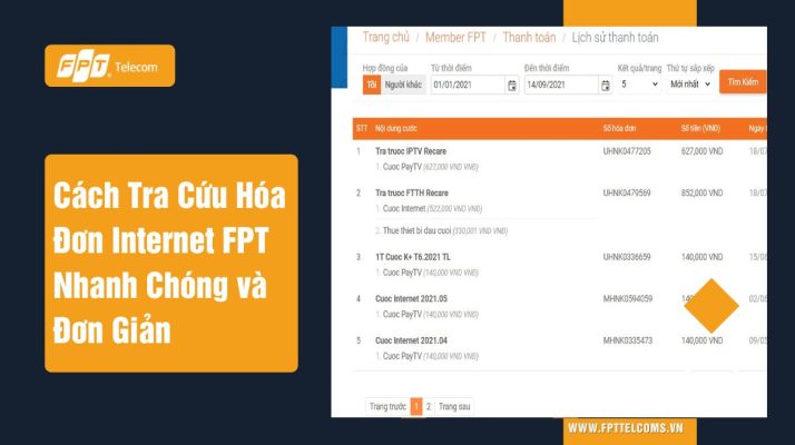 Cách Tra Cứu Hóa Đơn Internet FPT Nhanh Chóng và Đơn Giản