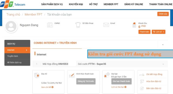 Tra Cứu Hóa Đơn Internet FPT qua trang web member.fpt.vn để biết rõ thông tin và gói cước hay hóa đơn internet của mình